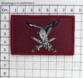 Defensie LUMBL Luchtmobiele Brigade horizontaal embleem - voor rugzak, baseball cap, ed. - met klittenband - 8 x 5 cm