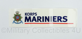KMARNS Korps Mariniers sticker wit - 18 x 5 cm - origineel