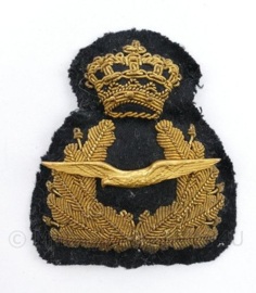 Klu Luchtmacht officiers pet embleem - 8 x 6,5 cm - origineel