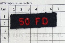 Canadese leger 50 FD 50 Field Regiment Artillery shoulder title - 6 x 2 cm - origineel