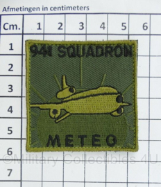 KL Nederlandse leger 941 Squadron METEO borstembleem - met klittenband - 5 x 5 cm - origineel