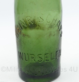 WO2 Duitse groene bierfles Heinrich Schaps Wurselen 1939 - 0,33 l -  origineel