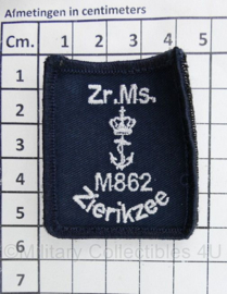 KM Koninklijke Marine Zr. Ms. M862 Zierikzee borstembleem - met klittenband - 5 x 5 cm - origineel