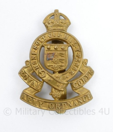 WO2 Britse cap badge Royal Army Ordnance Corps - Kings Crown  - 5 x 4  cm - origineel