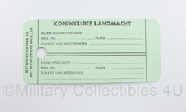 KL vintage Plunjezak etiket - 12 x 5,5 cm - origineel