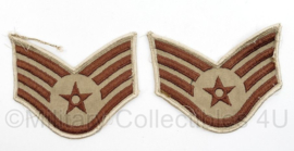 USAF Air Force rang emblemen paar Staff Sergeant voor Desert uniform - 10,5 x 9 cm - origineel