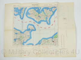 WW2 British War Office map 1943 Rostock en Zuid Denemarken - 83,5 x 63,5 cm - origineel