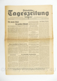 WO2 Duitse krant Frankische Tageszeitung nr. 158 9 juli 1943 - 47 x 32 cm - origineel
