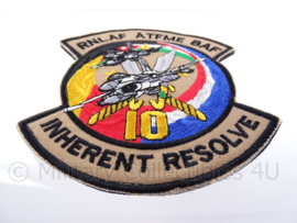 KLu Koninklijke Luchtmacht RNLAF/BAF embleem "Inherent Resolve" - met klittenband -12 x 13,5