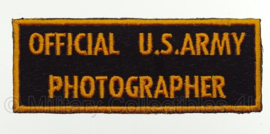 WO2 US Army Official U.S. Army Photographer embleem - 3,8 x 10,2 cm - replica