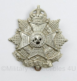 WO2 Britse The Border Regiment cap badge - Kings Crown - 5 x 4,5 cm - origineel