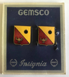 US  unit crest Paar metaal - maker GEMSCO - origineel