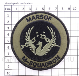 KM Koninklijke Marine, Korps Mariniers embleem "MARSOF M-squadron" - met klittenband - diameter 9 cm