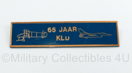 Koperen Klu naamplaatje 65 jaar Klu 1948-2018 - 10,5 x 2,5 cm - origineel