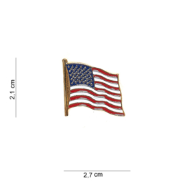 US vlag speld metaal - 2,7 x 2,1 cm