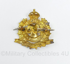 WO2 Canadese cap badge Rocky Mountain Rangers Kloshe Nanitch - Kings Crown - 5 x 4,5 cm - origineel