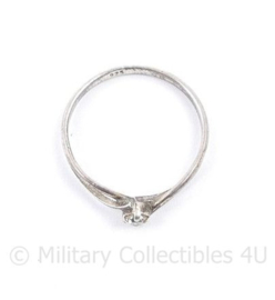 Zilveren vintage ring - 17MM - origineel