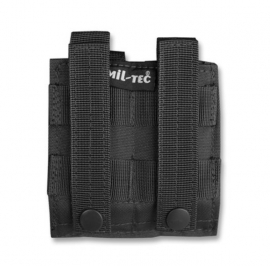 Dubbele Koppeltas voor Pistool magazijn - Molle draagsysteem -  11 x 2 x 12  cm - zwart