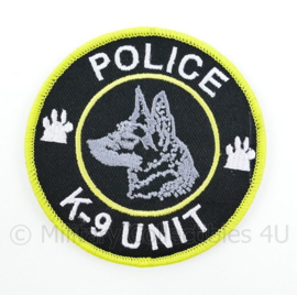 Police K9 K-9 Unit embleem - met klittenband - diameter 9 cm