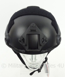 DSI en Politie model MICH 2002 helm met rails, nachtkijker houder en velcro  - BLACK