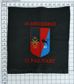 Nederlands Leger - proefmodel embleem 43 gemechaniseerde brigade  - 12 palvabt origineel