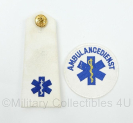 Ambulancedienst epaulet en embleem set - origineel