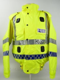 Britse politie regenjas MET warme voering - geel reflecterend - Small tm. XL  - origineel