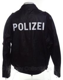 Bundespolizei leren jas met opdruk "Polizei "op rug  - maat 46 tm 58 -origineel
