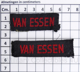 MVO straatnaam PAAR Van Essen - 6 x 2 en 7 x 2 cm - origineel