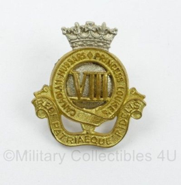 WO2 Canadese cap badge Kings Crown - Canadian Hussars Princess Louise - 3,5 x 4 cm - origineel