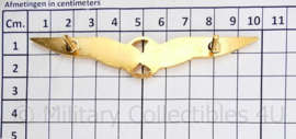 Klu Luchtmacht wing  goudkleurig Stewards/ Stewardessen  - 10 x 2 cm - origineel