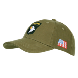 Baseball Cap 101st airborne - Khaki, Zwart , Wolf Grey of Groen