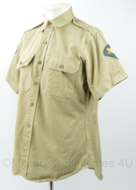 US Army Vietnam oorlog Shirt Man's Cotton  - rang Specialist - size 15,5 x 35  = NL maat 41 - gedragen - origineel