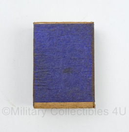 WO2 Duits luciferdoosje van echt hout - Waffen SS Ersatzkommando der Waffen SS Brussel - 6 x 4 cm