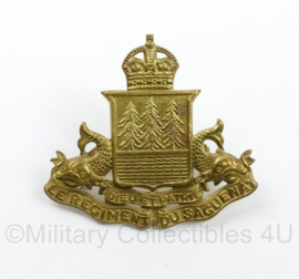 WO2 Canadese cap badge  - Le Regiment de Saguenay - 5 x 4,5 cm -origineel