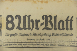 WO2 Duitse krant 8 Uhr Blatt 29 april 1944 - 47 x 32 cm - origineel