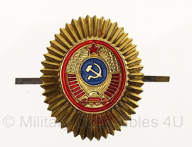 Russische Politie officiers pet insigne metaal - origineel