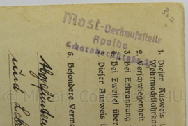 WO2 Duits dokument Sonderausweis 1941 - afmeting 21 x 15 cm - origineel