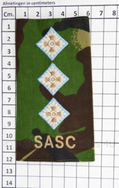 Britse leger DMP CAMO SASC Small Arms Corps epaulet ENKEL - Officer rank - 12 x 6 cm - origineel