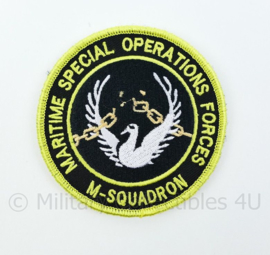 Korps Mariniers NLMARSOF Maritime Special Operations Forces M-Squadron embleem - met klittenband - diameter 9 cm