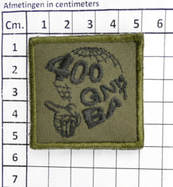 KL Nederlandse leger 400 GNK BAT 400 geneeskundig bataljon borstembleem - met klittenband - 5 x 5 cm - origineel