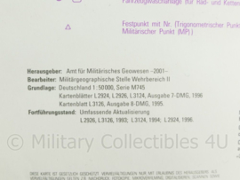 Duitse stafkaart NATO Truppenübungsplatz Munster Süd - 1 op de 50.000 - 75 x 56 cm - origineel