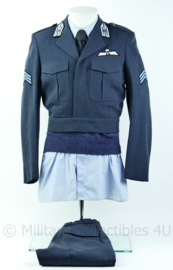 KL luchtmacht DT uniform set met trui, overhemd en stropdas met MA kraakspiegel en parawing - maat 48 - Origineel