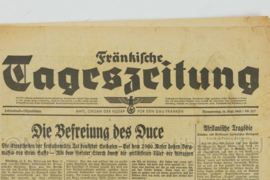WO2 Duitse krant Tageszeitung nr. 217 16 september 1943 - 47 x 32 cm - origineel
