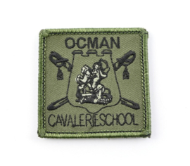KL Nederlandse leger OCMAN Cavalerieschool borstembleem - met klittenband - 5 x 5 cm - origineel