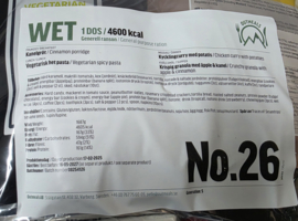 1 zak 24uurs rantsoen Maaltijd zak 24 Hour OUTMEALS General Ration  Army 4600 kcal - menu 2 of menu 17 - houdbaar 2027