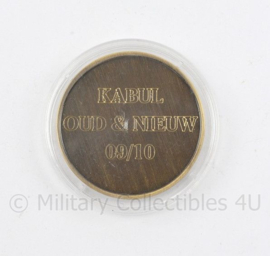 NATO OTAN IJC Kabul Oud en Nieuw 2009-2010 coin - Zeldzaam  - diameter 4 cm -  origineel