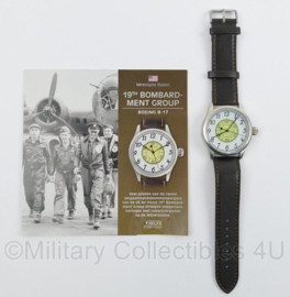 Verenigde Staten 19th Bombardment Group Boeing B-17 horloge - diameter uurwerk 4 cm - replica