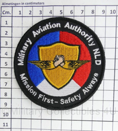 Nederlands Military Aviation Authority NLD - Mission First, Safety Always - met klittenband - diameter 9 cm