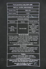 1 Paar curved hardballistic platen Tsjechische leger - 25 x 2 x 30 cm - origineel